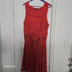 Sharagano Orange Dress